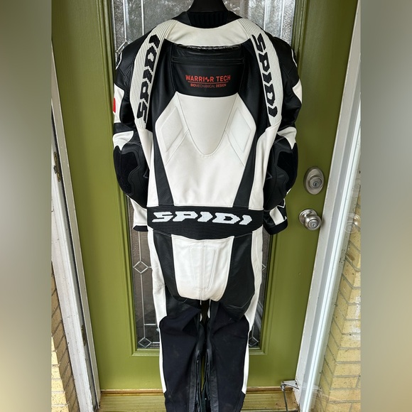 Spidi Tronik Wind Pro White Black Men’s Size 52 Leather Racing Track Suit - Picture 9 of 16